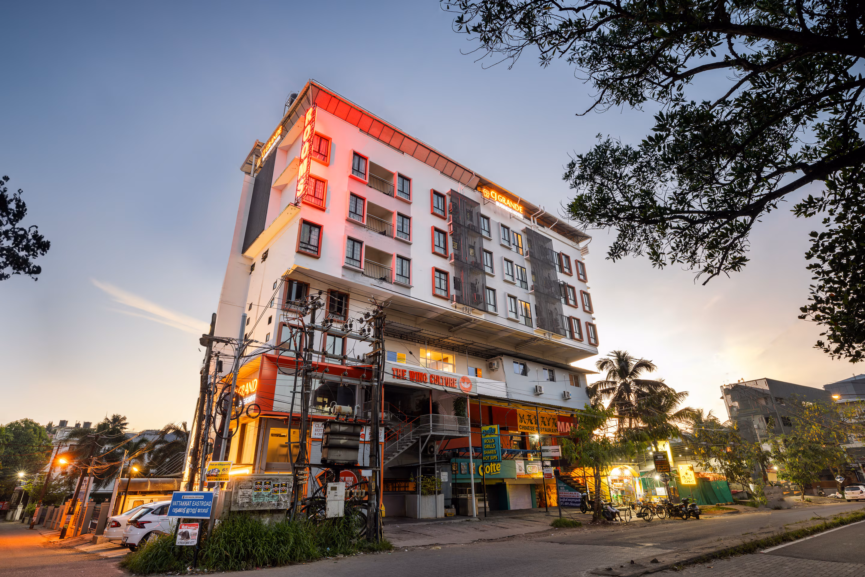 Grand exterior facade architecture at dusk - Image 36