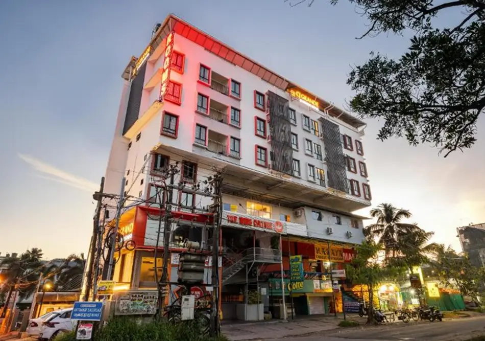 CJ Grande by Sterling Hotels & Resorts pool at golden hour